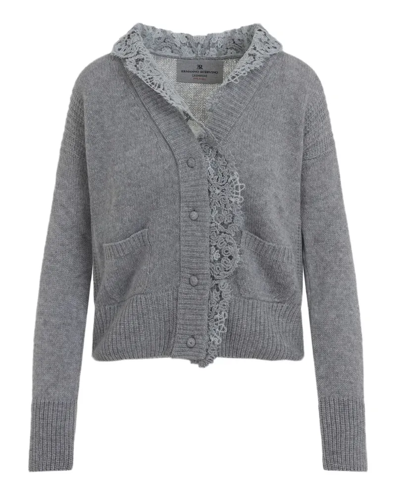 Ermanno Scervino Cardigan mit Spitze - Grau Grau