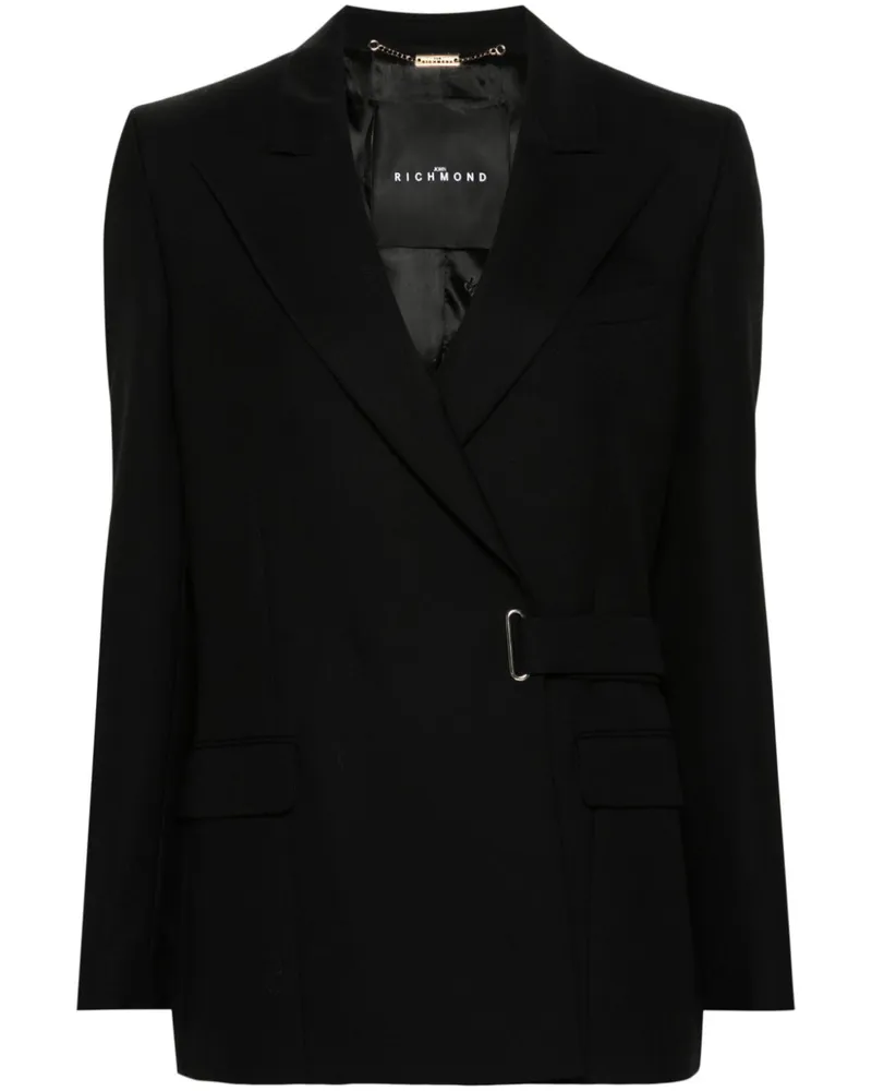 John Richmond Blazer mit Schnalle - Schwarz Schwarz