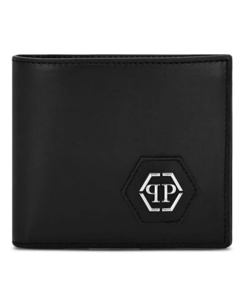 Philipp Plein Portemonnaie mit Logo-Schild - Schwarz Schwarz