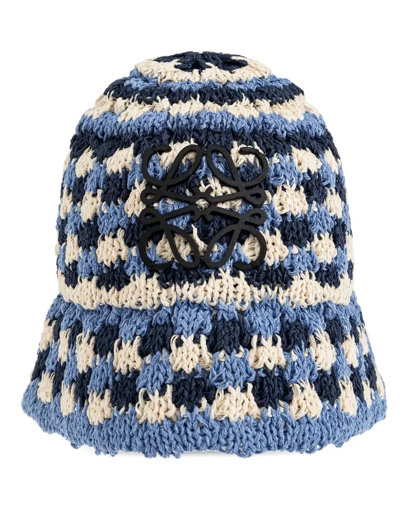 Loewe Gehäkelter Anagram Fischerhut - Blau Blau