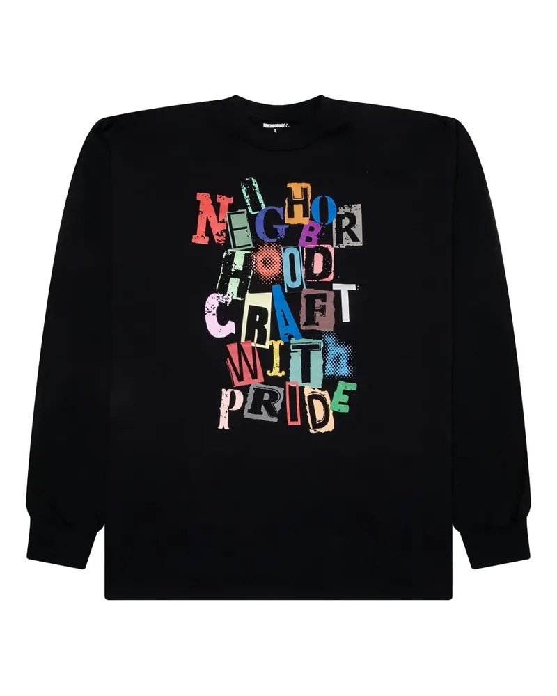 Neighborhood Sweatshirt mit grafischem Print - Schwarz Schwarz