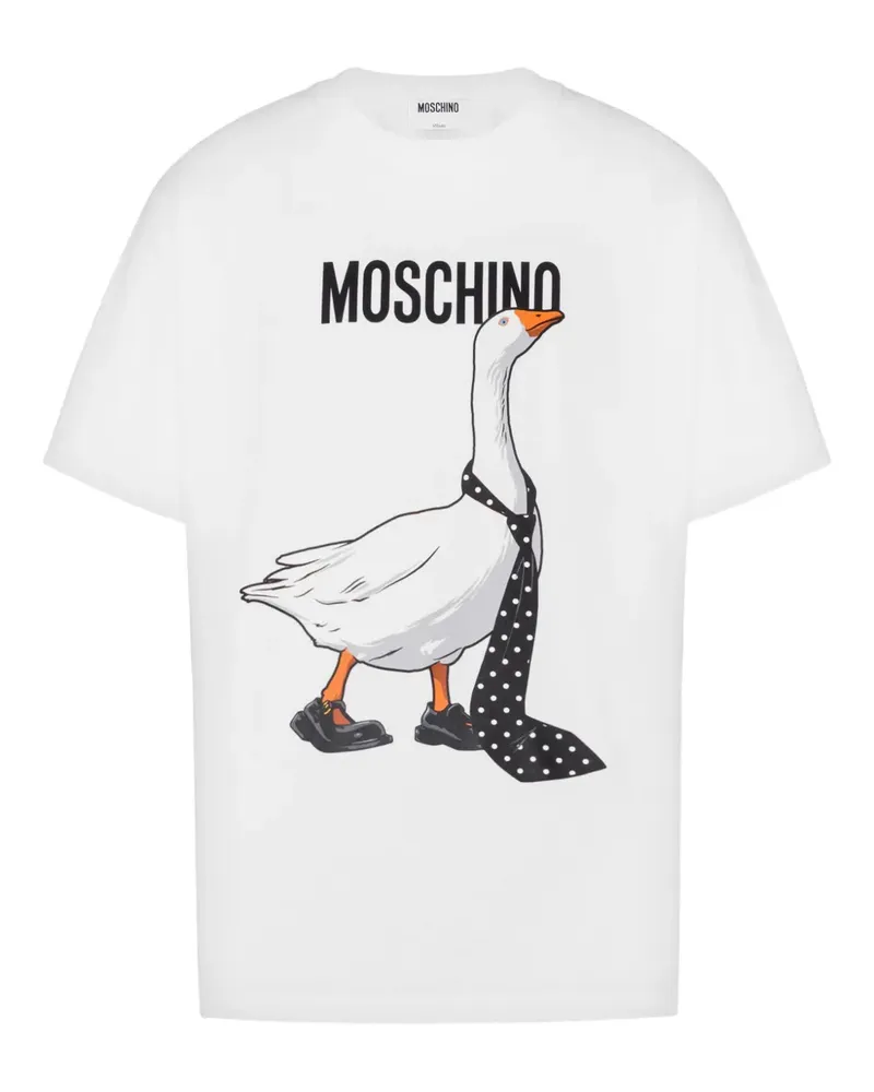 Moschino Goose cotton T-shirt - Weiß Weiß