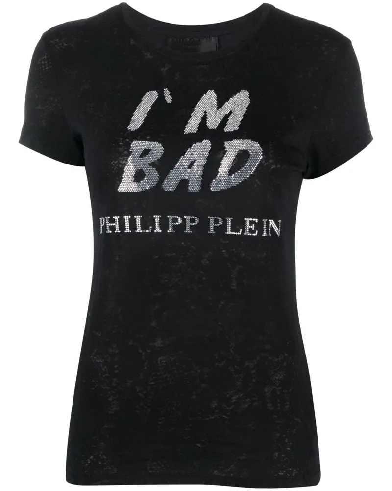 Philipp Plein Sweatshirt mit Logo-Print Schwarz