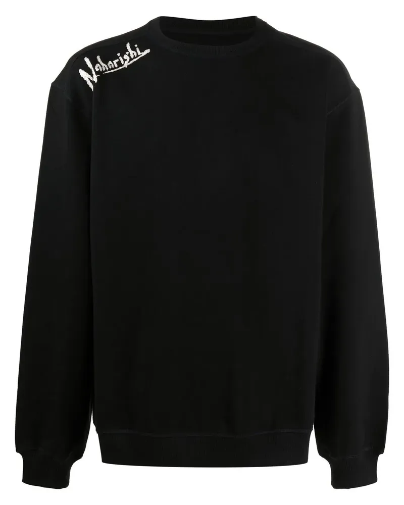 maharishi Sweatshirt mit Logo-Detail - Schwarz Schwarz