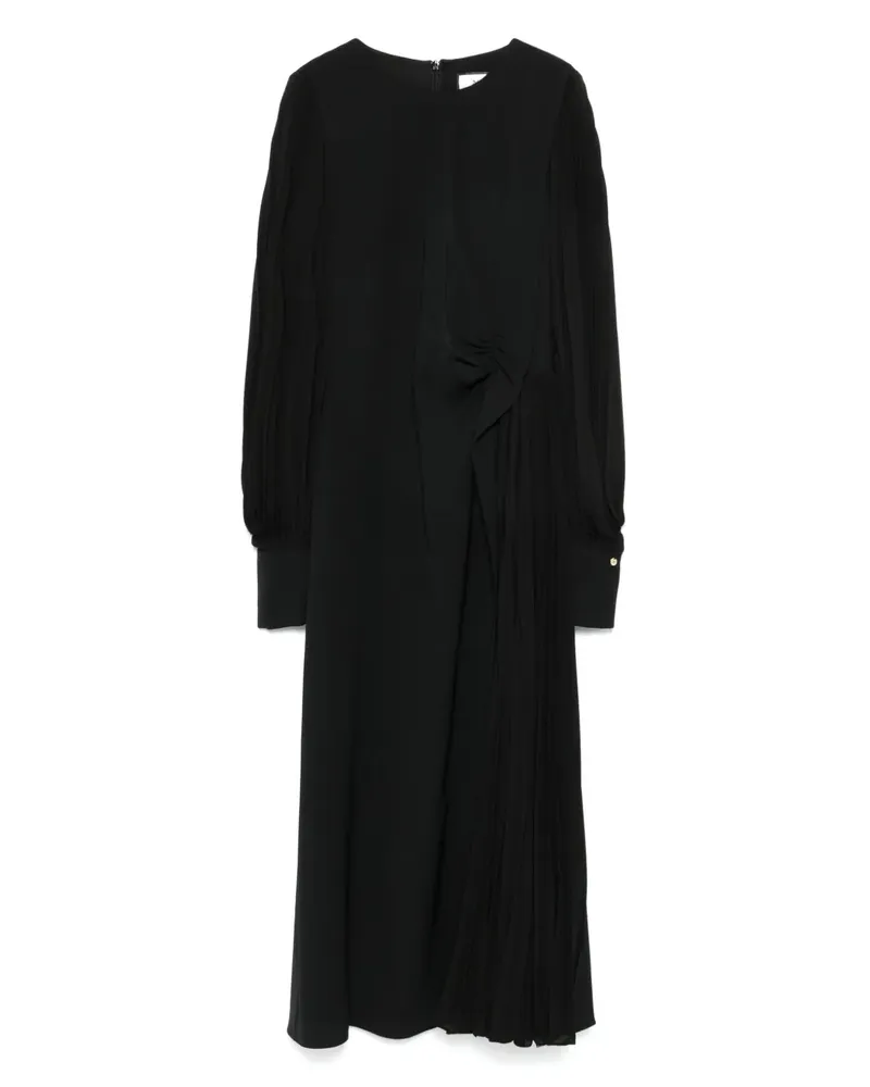 NISSA Maxikleid mit Falten - Schwarz Schwarz