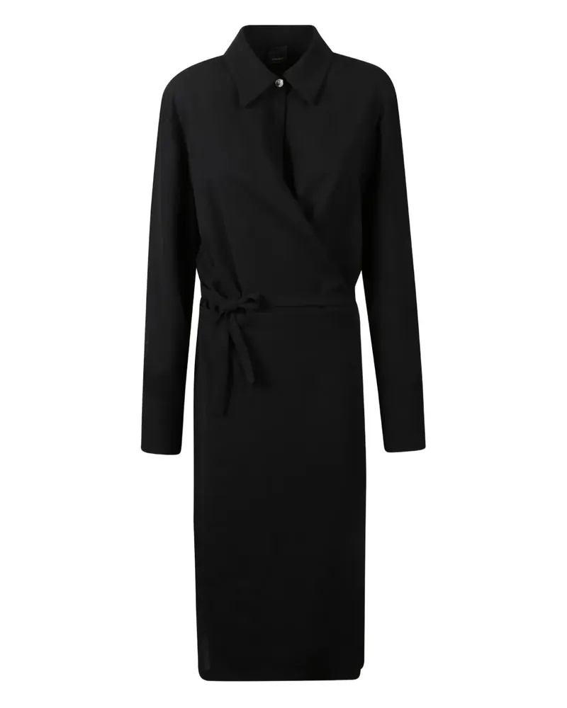 Pinko Hemdkleid mit Schleifengürtel - Schwarz Schwarz