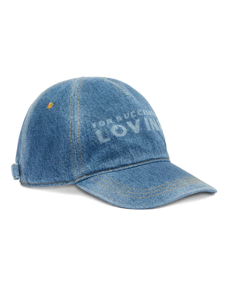 Diesel Baseballkappe mit Bleach-Effekt - Blau Blau