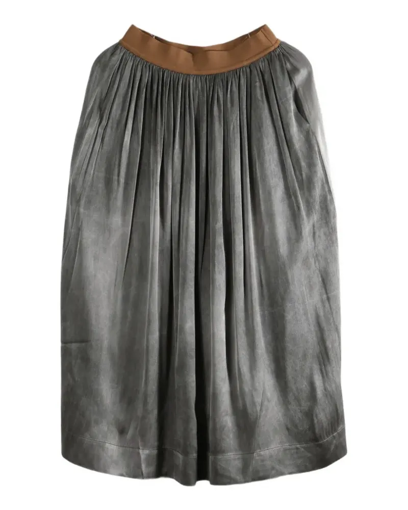 Uma Wang Gillian gathered skirt - Grau Grau