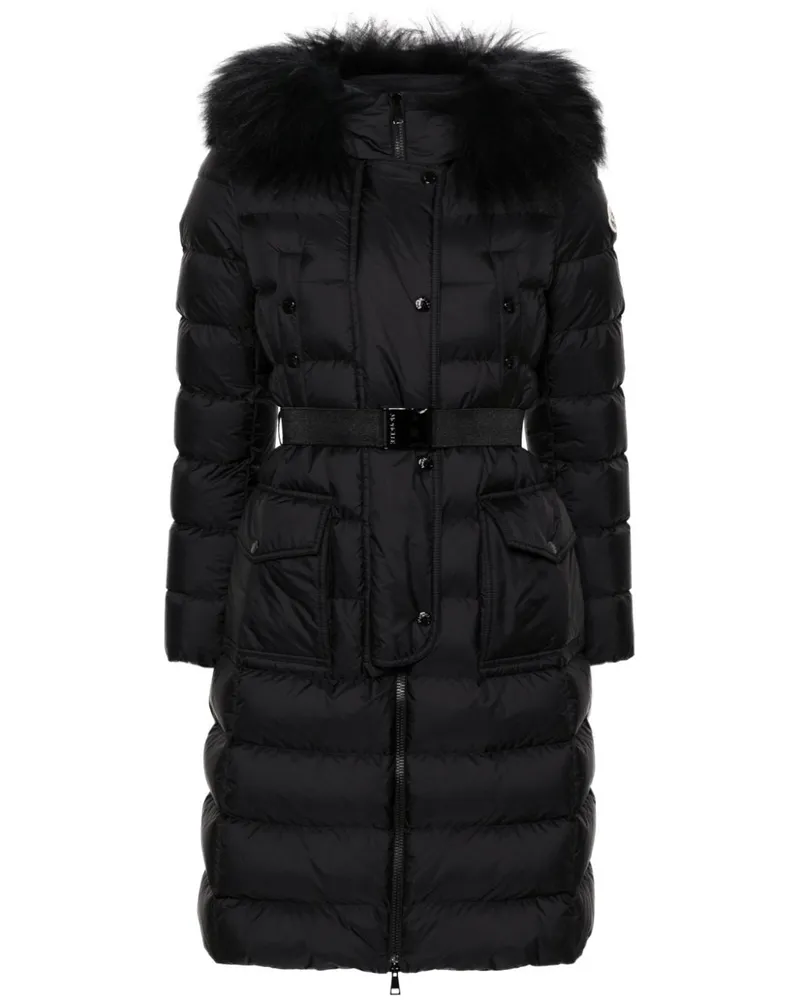 Moncler Khloe Daunenmantel mit Kapuze Schwarz