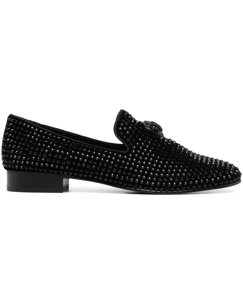 Kurt Geiger Ace Stud Loafer mit Kristallen - Schwarz Schwarz