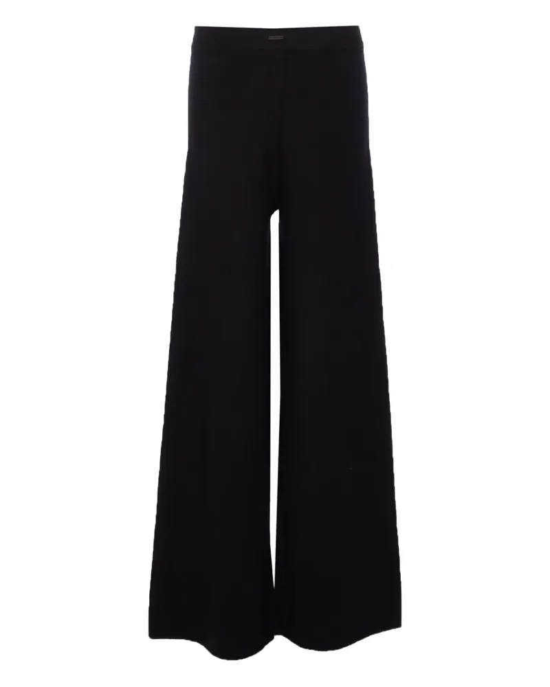 Max Mara Weite Strickhose - Schwarz Schwarz