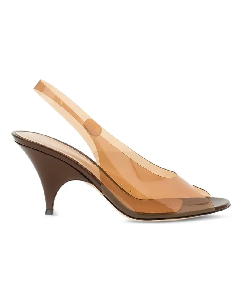 Gianvito Rossi transparent slingback sandals - Braun Braun