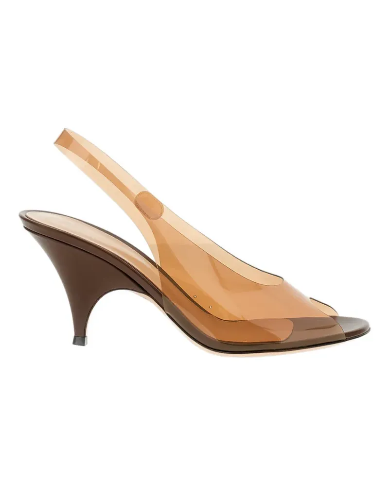 Gianvito Rossi transparent slingback sandals - Braun Braun