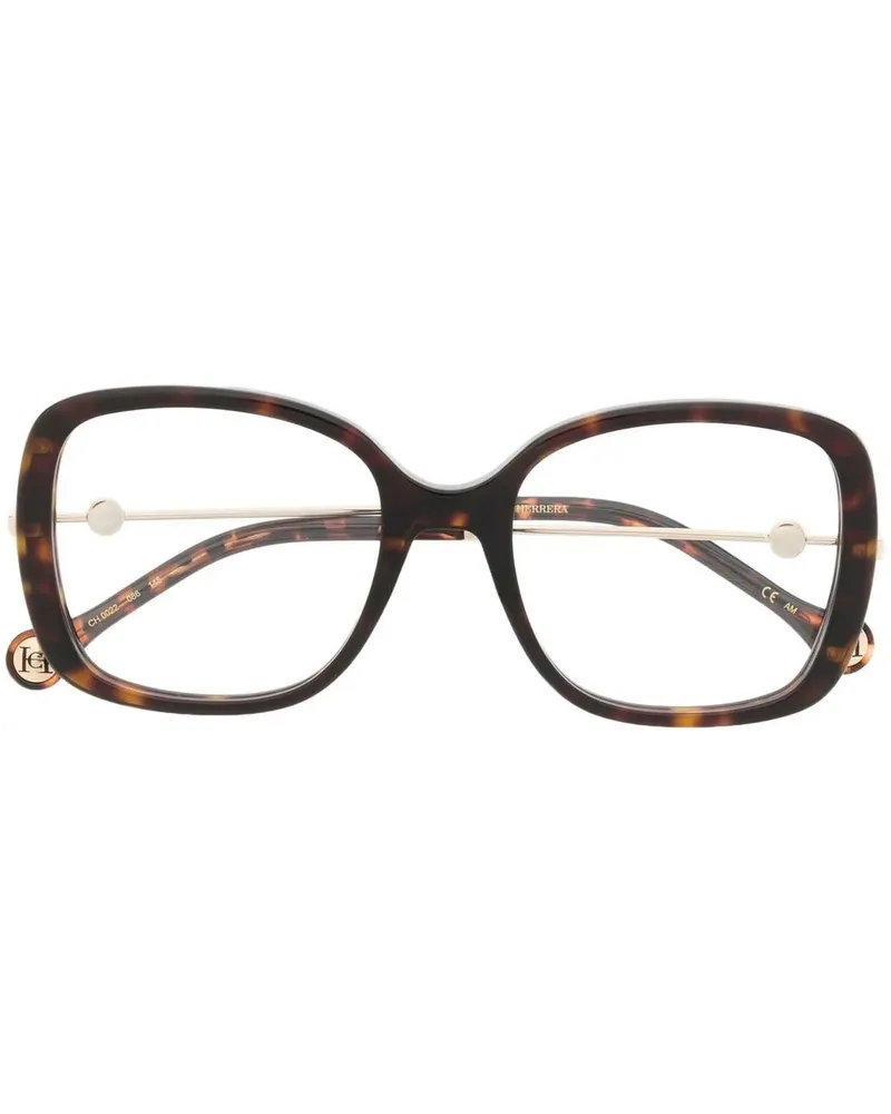 Carolina Herrera New York Sonnenbrille mit Oversized-Gestell - Braun Braun