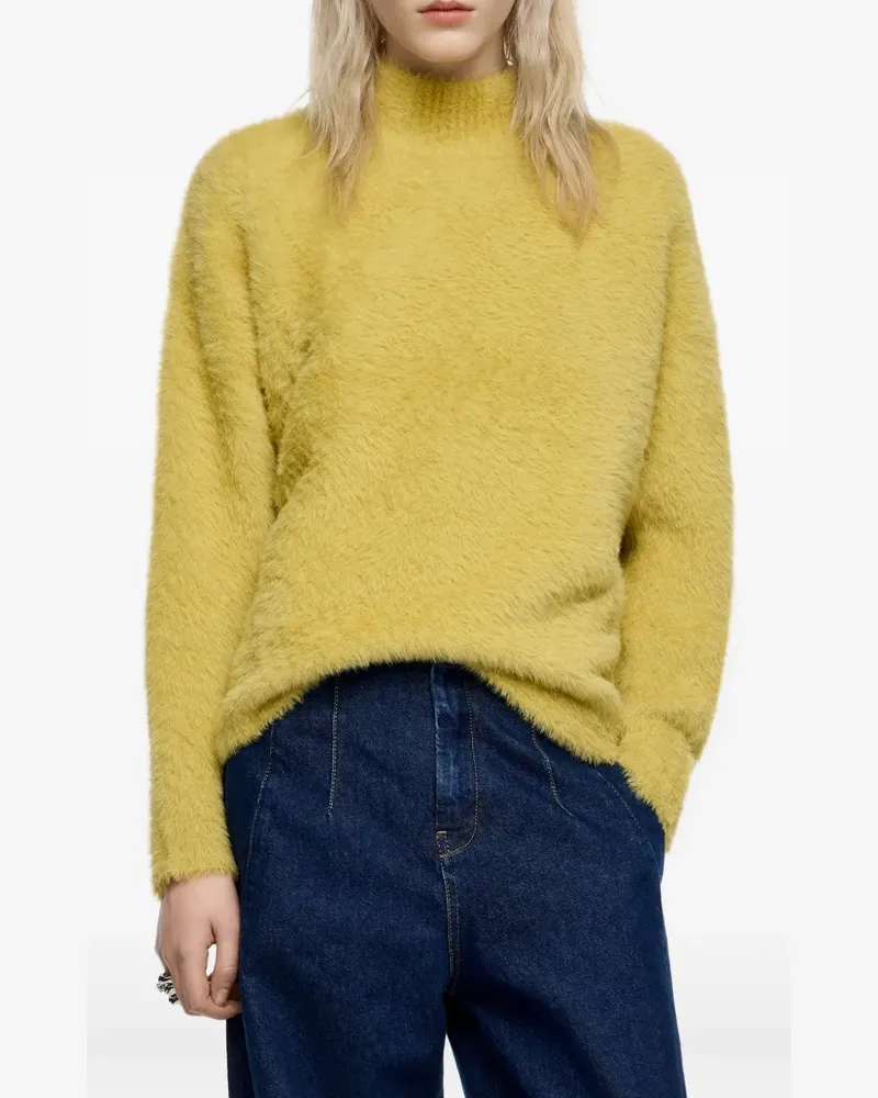 BIMBA Y LOLA Langärmeliger Rollkragenpullover - Gelb Gelb