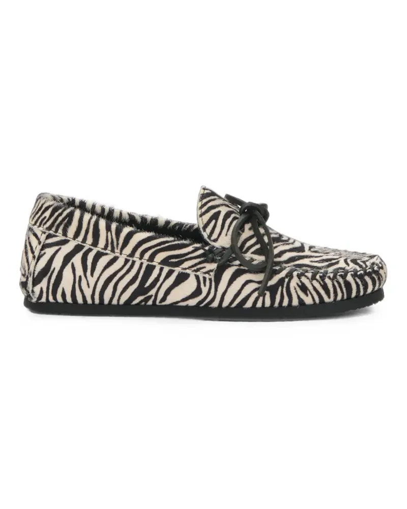 Isabel Marant Fitza pony-effect leather loafers - Nude Nude