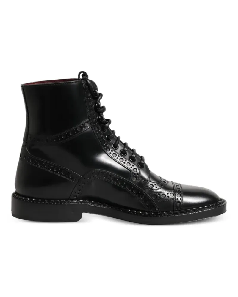 Dolce & Gabbana brogue-detail lace-up boots - Schwarz Schwarz