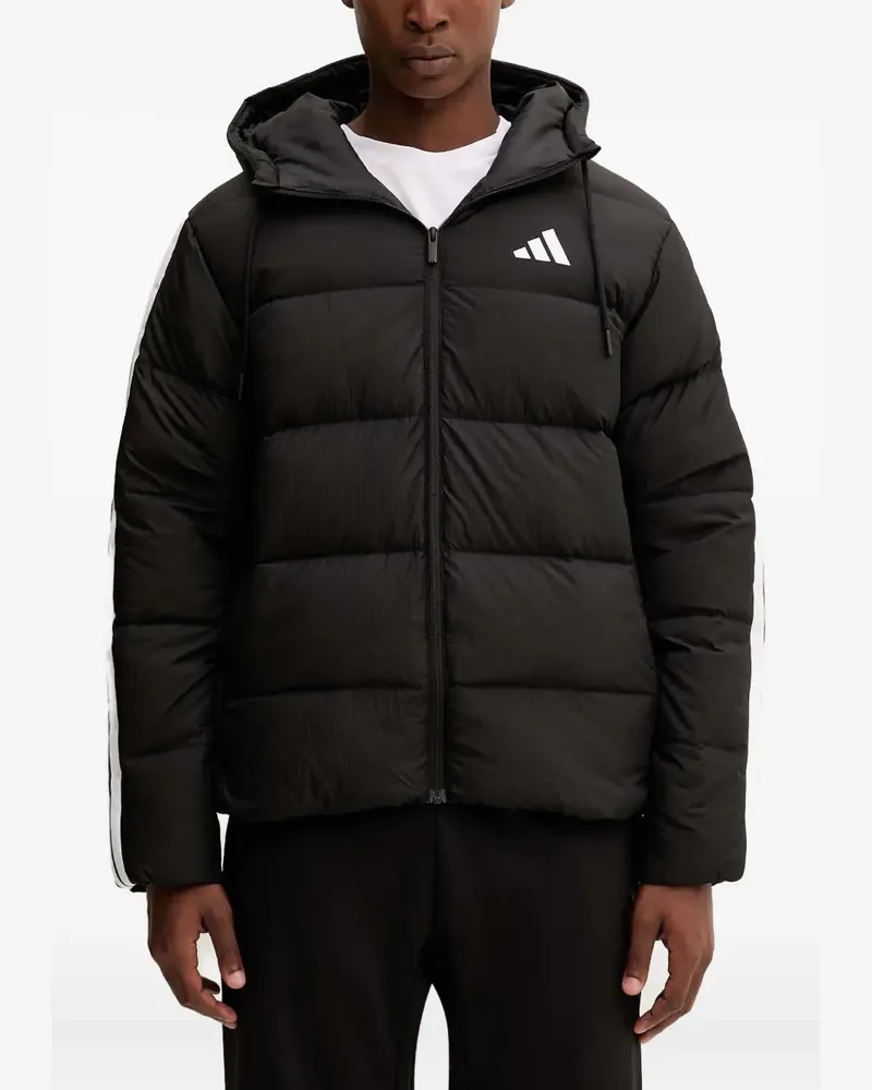adidas hooded 3-Stripes jacket - Schwarz Schwarz