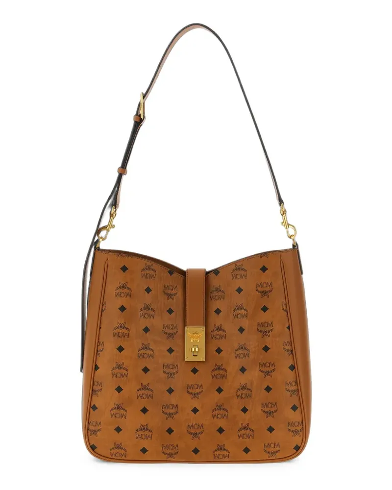 MCM Tracy Visetos Schultertasche - Braun Braun