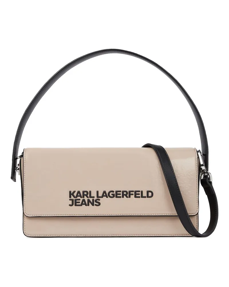 Karl Lagerfeld Umhängetasche mit Logo-Prägung - Nude Nude