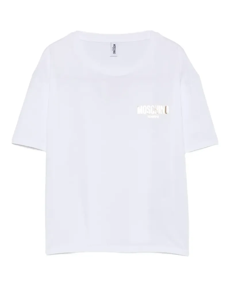 Moschino T-Shirt mit Logo-Print - Weiß Weiß