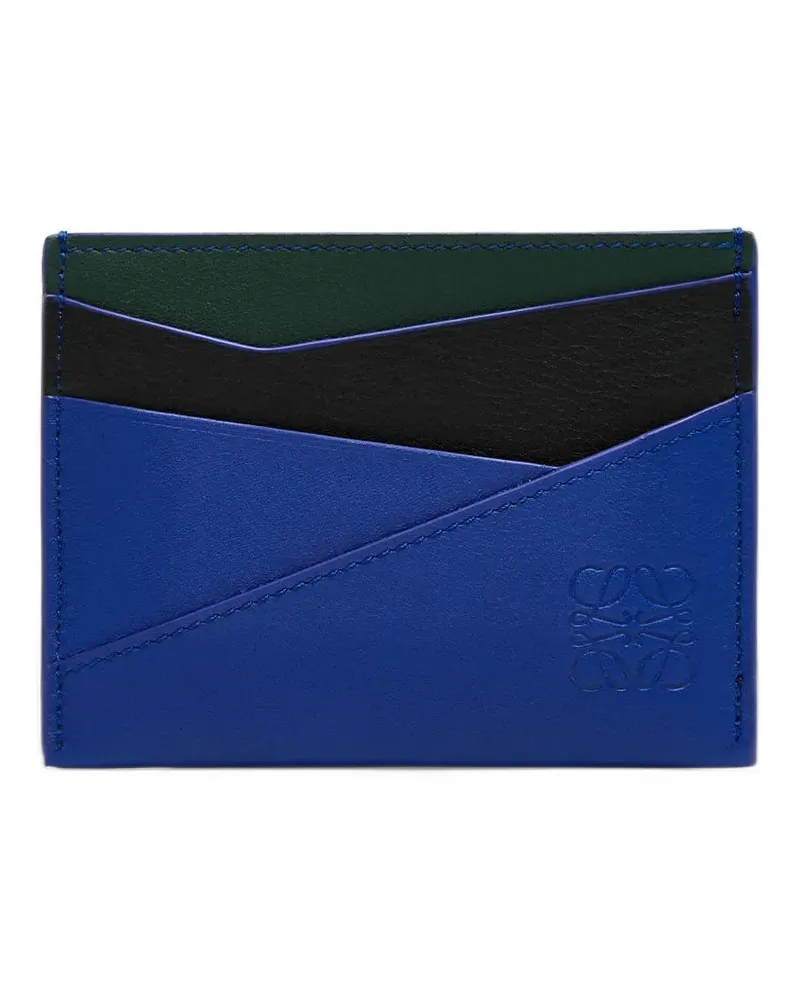Loewe Puzzle plain cardholder in classic calfskin - Blau Blau