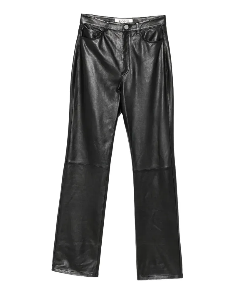 Róhe leather flared trousers - Schwarz Schwarz
