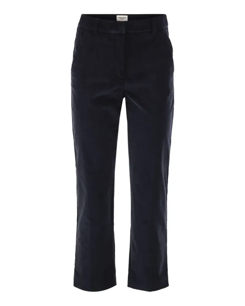 Max Mara cotton-velvet trousers - Blau Blau