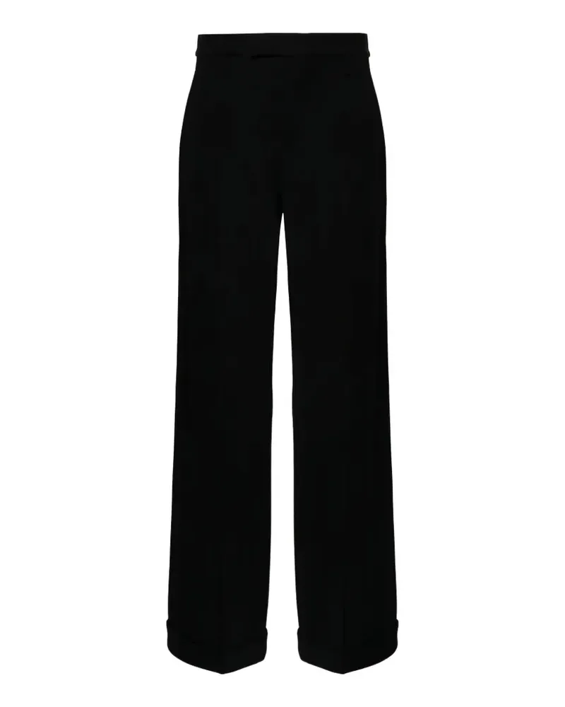 Brunello Cucinelli wide-leg cuffed-hem trousers - Schwarz Schwarz