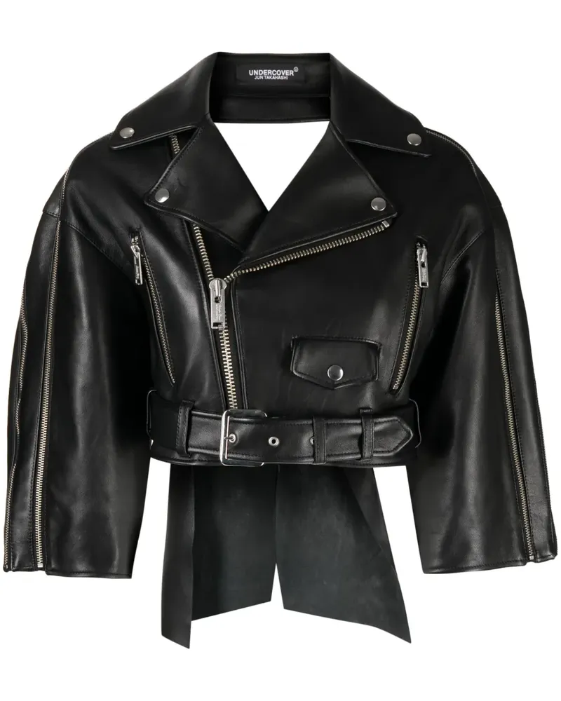 Undercover Bikerjacke mit Cut-Outs - Schwarz Schwarz