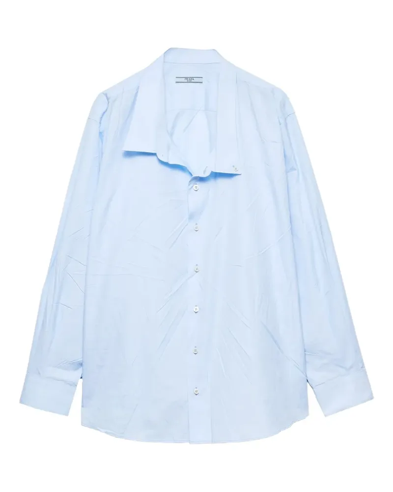 Prada Hemd mit Triangel-Logo - Blau Blau