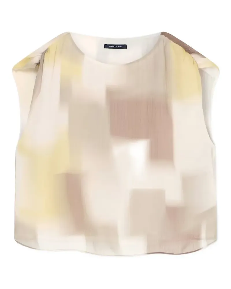 Armani Exchange Top mit abstraktem Print - Nude Nude