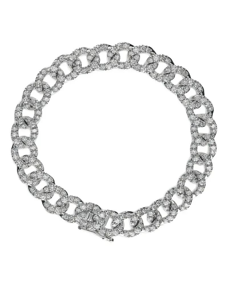 LEO PIZZO 18kt Weißgoldarmband mit Diamanten - Silber Silber