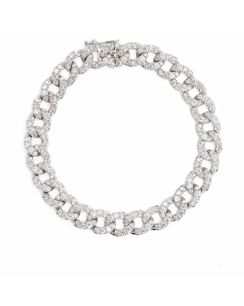 LEO PIZZO 18kt Weißgoldarmband mit Diamanten - Silber Silber