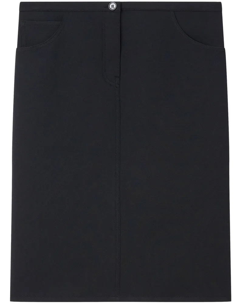 Courrèges Tief sitzender Midirock - Schwarz Schwarz