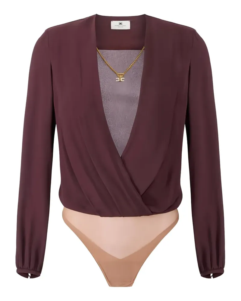 Elisabetta Franchi Langärmeliger Body - Braun Braun