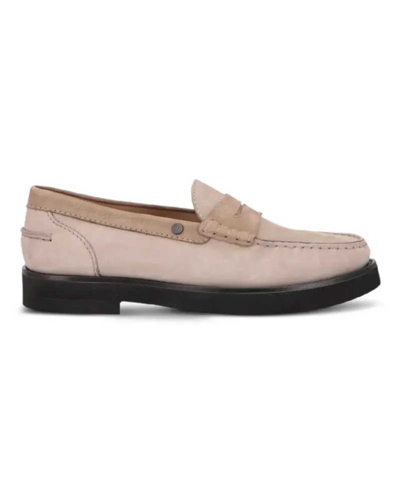 TOD'S panelled leather loafers - Nude Nude