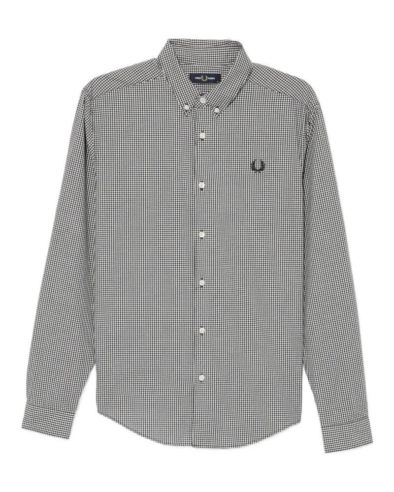Fred Perry Hemd mit Vichy-Karo - Schwarz Schwarz