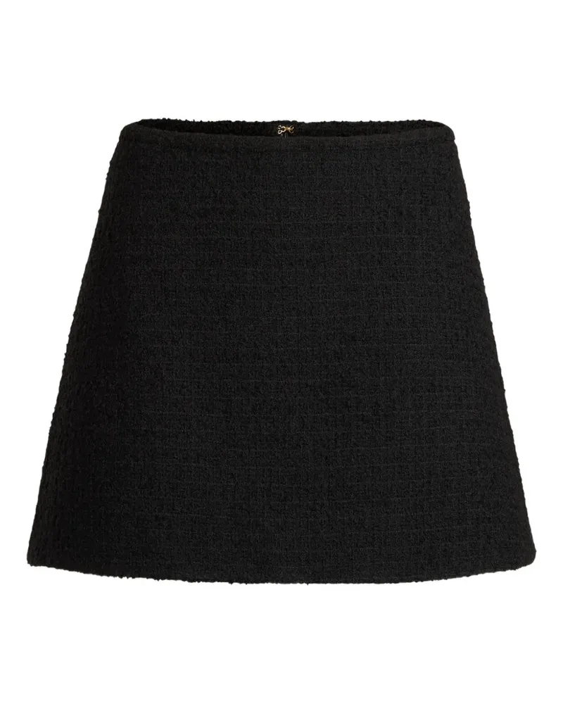 Patou Tweed-Rock in A-Linie - Schwarz Schwarz
