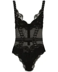 Dolce & Gabbana Body aus Blumenspitze Schwarz