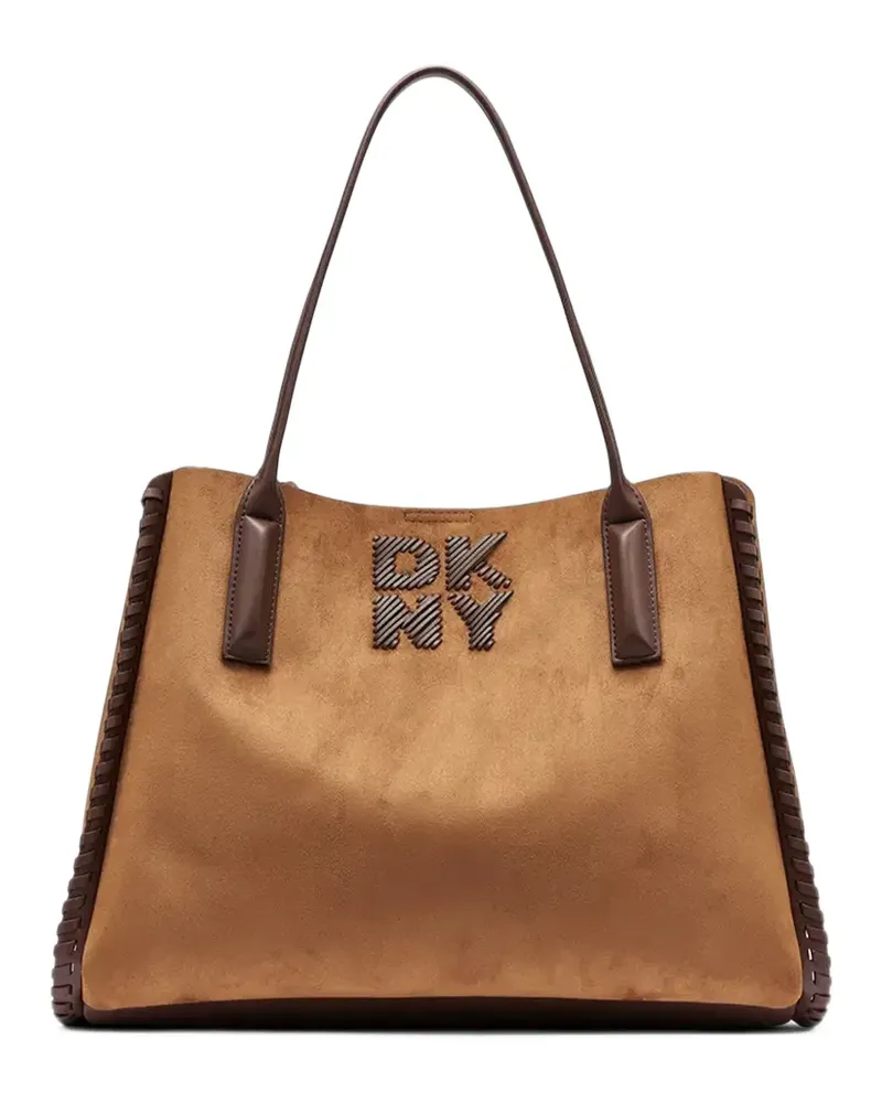 DKNY Josie Schultertasche mit Ziernähten - Braun Braun