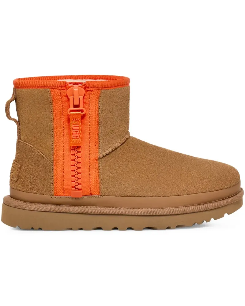 UGG Classic Mini Zipper Tape Logo Chestnut Stiefel - Braun Braun