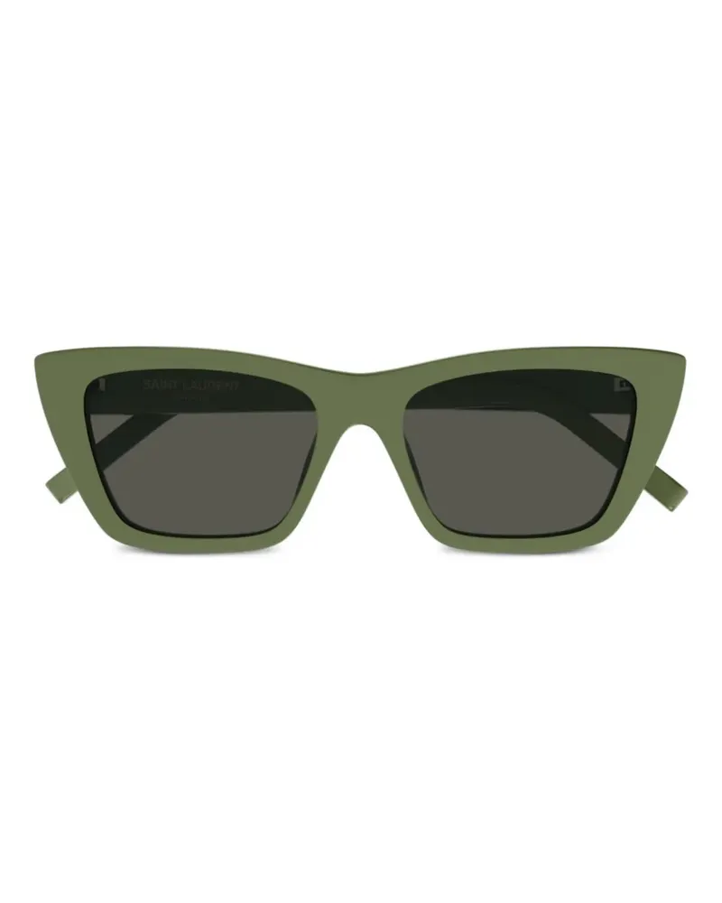 Saint Laurent Sonnenbrille mit geometrischem Gestell - Grün Grün