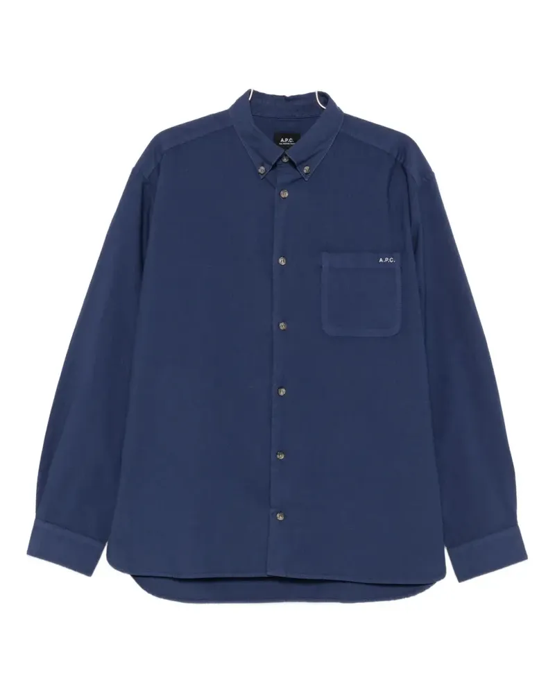 A.P.C. button-fastening pocket shirt - Blau Blau