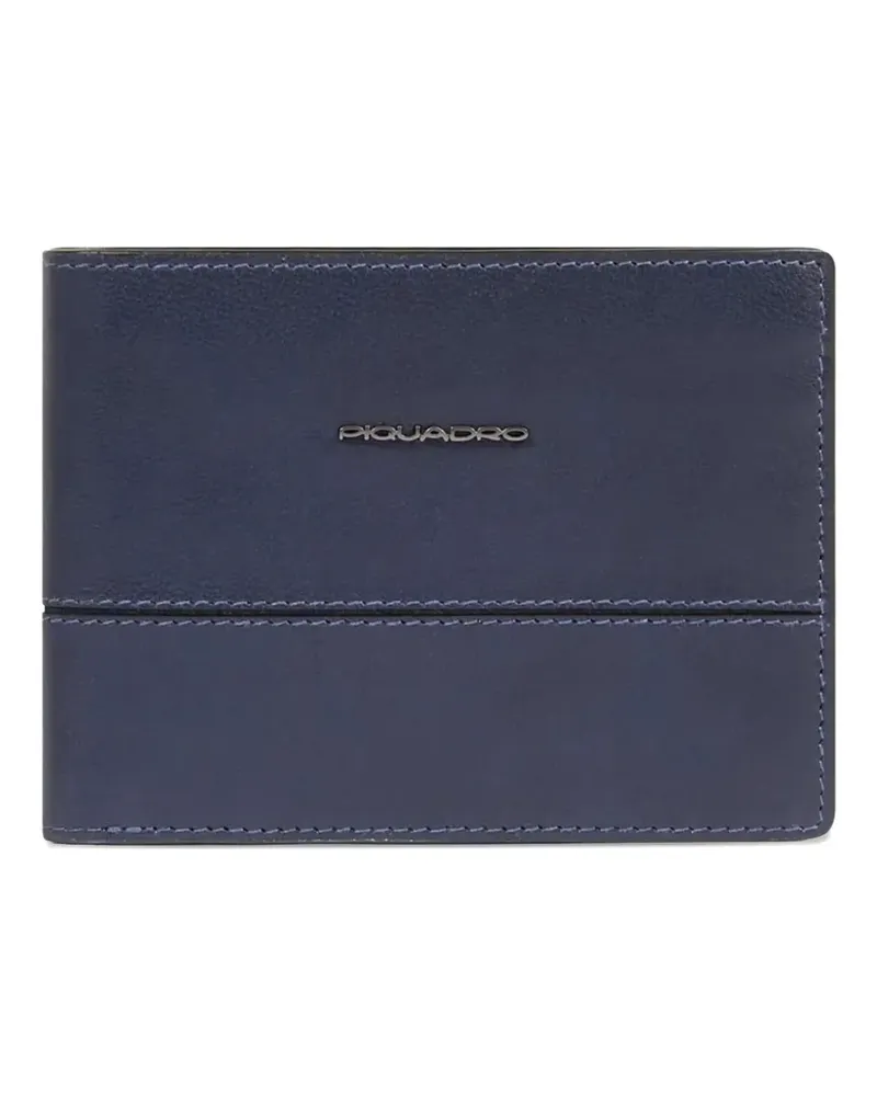 Piquadro stitched wallet - Blau Blau