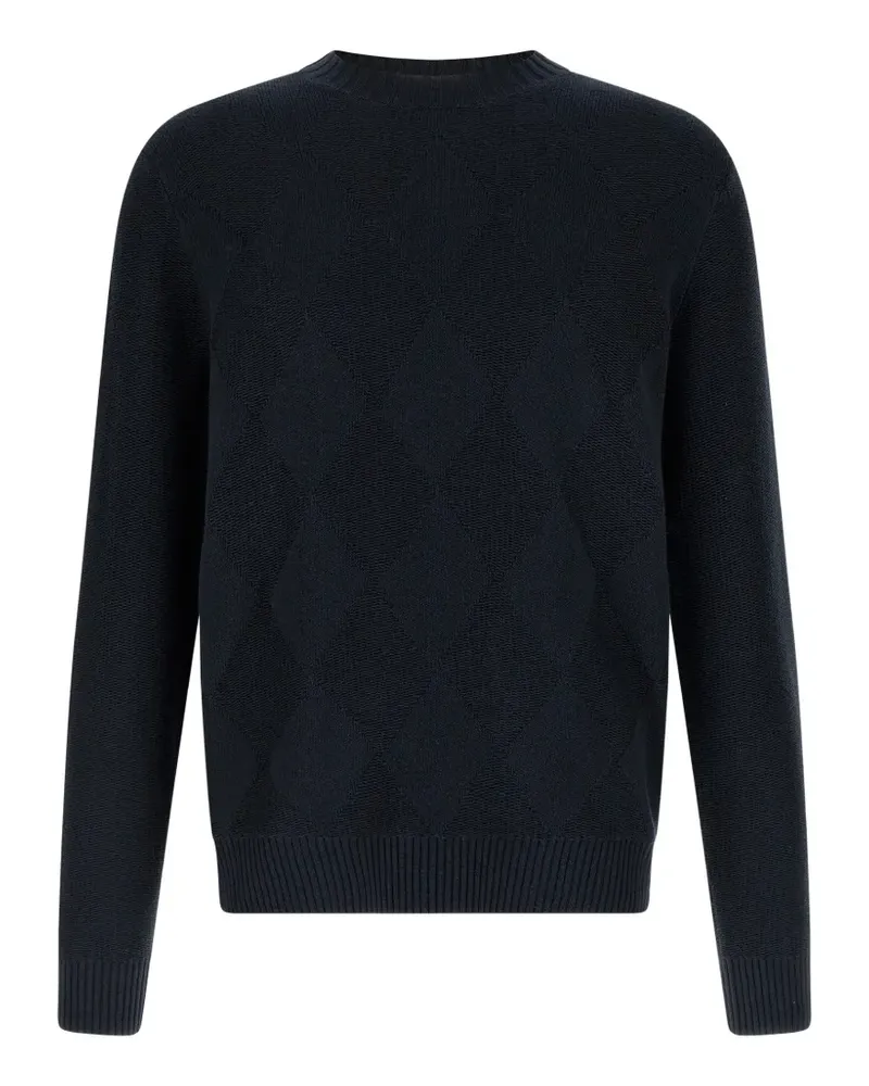 Ballantyne Diamond Pullover mit Intarsien - Blau Blau