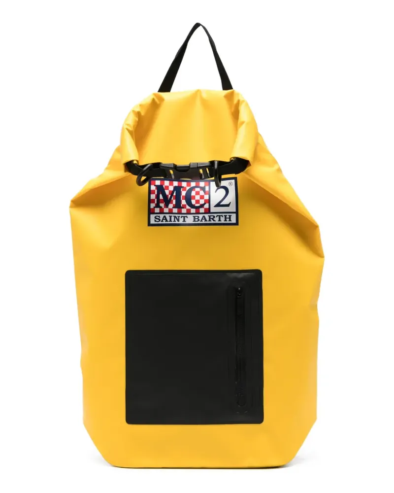 MC2 Saint Barth logo-patch buckle-fastening backpack - Gelb Gelb