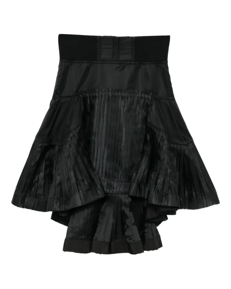 Sacai Faltenrock mit hohem Bund - Schwarz Schwarz