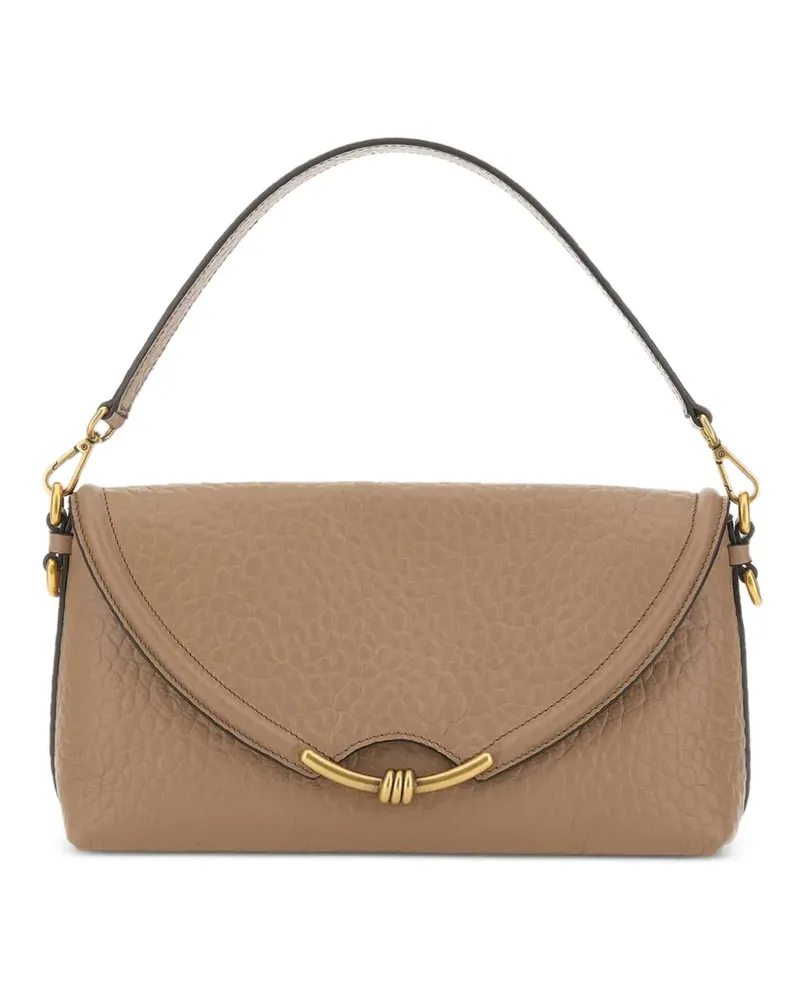 Gianni Chiarini Bea maxi grain leather shoulder bag - Nude Nude