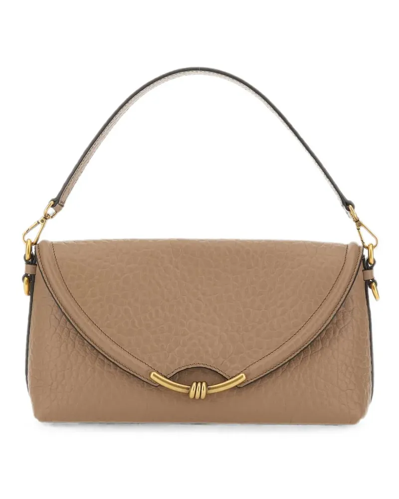 Gianni Chiarini Bea maxi grain leather shoulder bag - Nude Nude